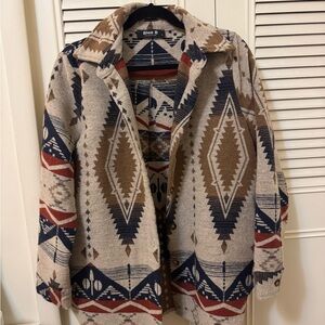 Blue B Aztec Pattern Jacket